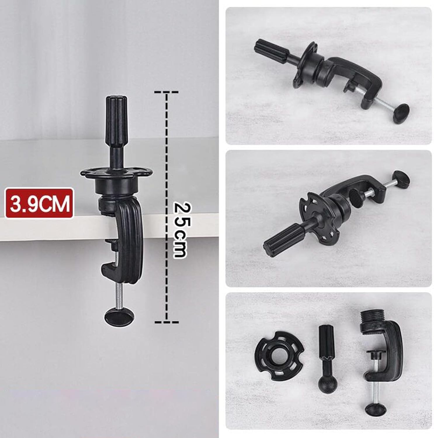 TOOYFUL Human Hair Hairdresser Cosmetology Afro Hair Manikin Head, Afro Light Black image number 6