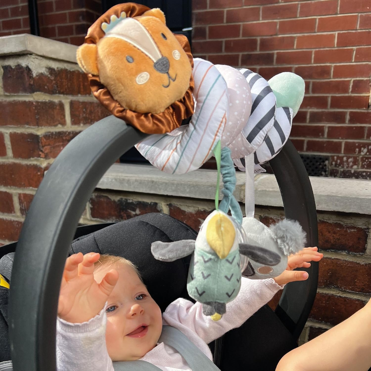 Nuby Animal Adventures Activity Spiral &ndash; Interactive Pram Toy with Sensory Toys | Suitable from Birth image number 4