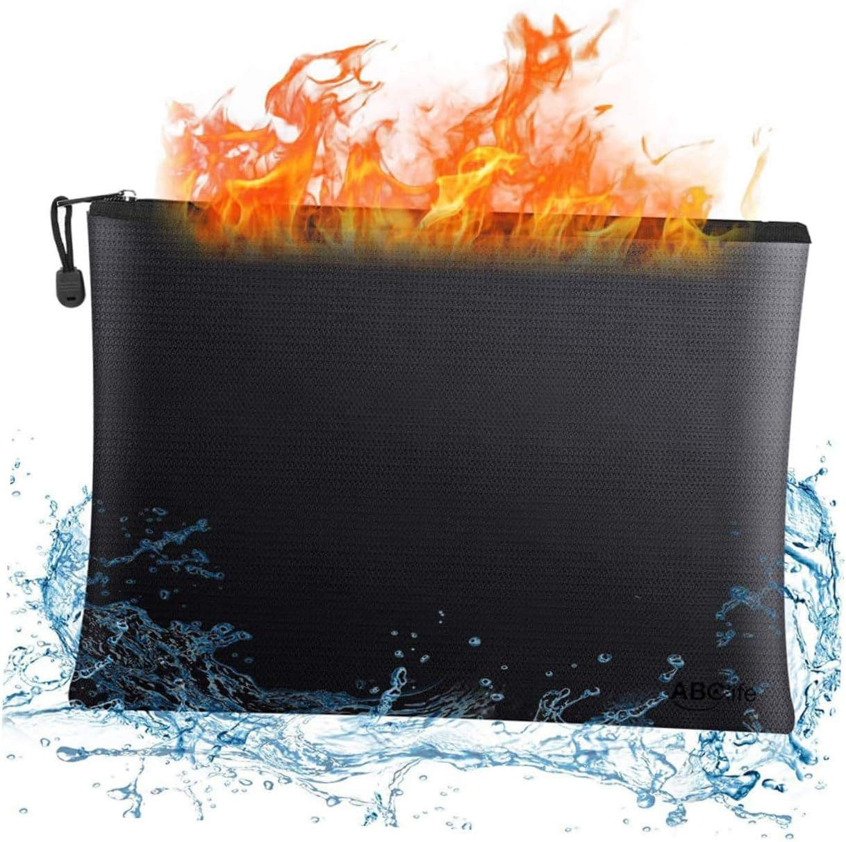 STAHAD Fireproof Document Bag Waterproof Zippered Organizer 29X20.5Cm Fire-Resistant Money Holder for Important Paper Storage Home Office Use image number 6