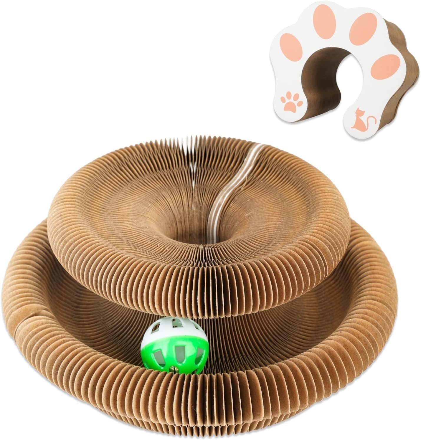 Cozioz Magic Organ Cat Scratching Board & Ball Track - Interactive Accordion Toy for Fun, Exercise, and Education image number 6