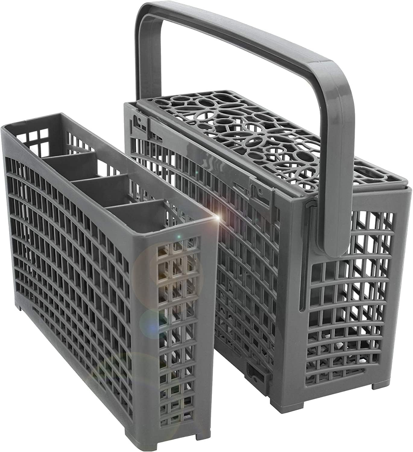 Haundry 2 in 1 Universal Dishwasher Cutlery Basket (9.45 X 5 X 5.3 Inches) Compatible with Kenmore, Whirlpool, Bosch, Maytag, Kitchenaid and More image number 1