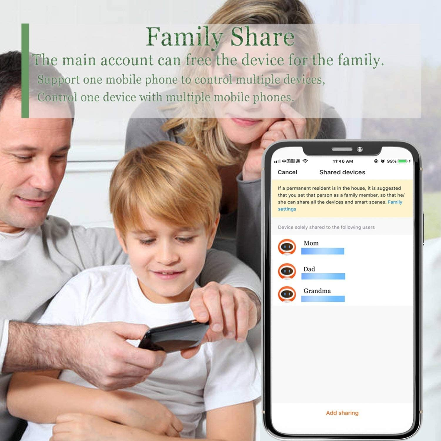 Smart Wall Socket 16A, Wifi Wall Outlet 2AC Individual Controls, Smart Plug Smart Power Point GPO, Voice Control Compatible with Alexa & Google Assistant, Timer Schedule, Overload Protection(1 Pack) image number 6