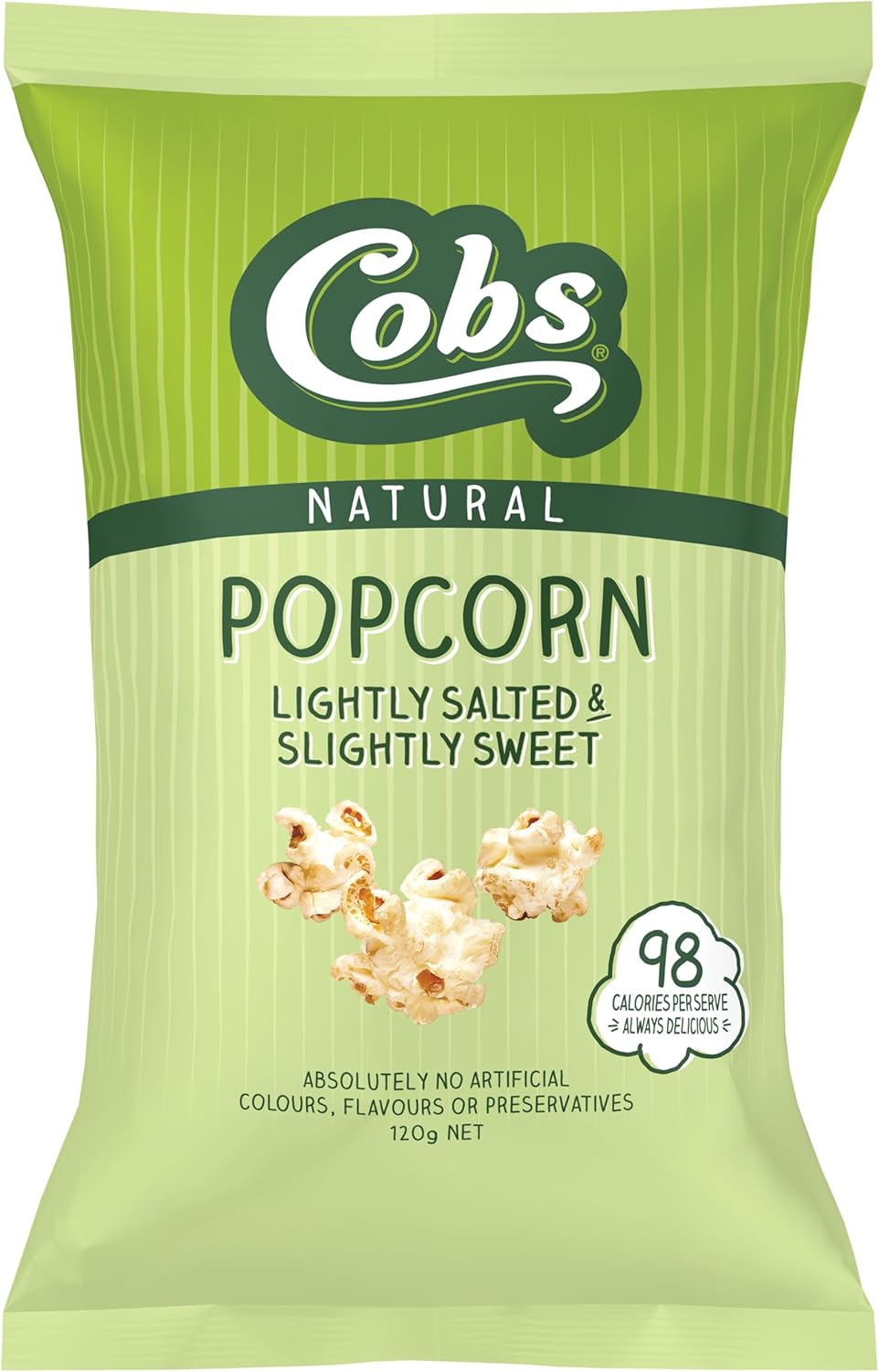 Cobs Natural Lightly Salted and Slightly Sweet Popcorn, 12 X 120 Grams image number 6