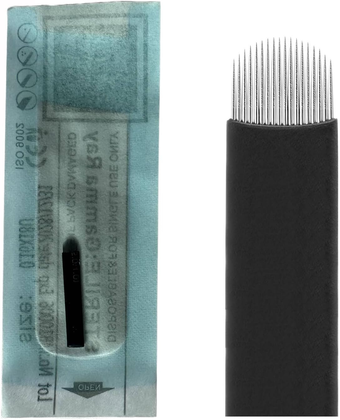 30Pcs Black Microblading Blades U18 Nano 0.16Mm Microblading Nano Agujas 18U Microblades (18U-0.16Mm) image number 6