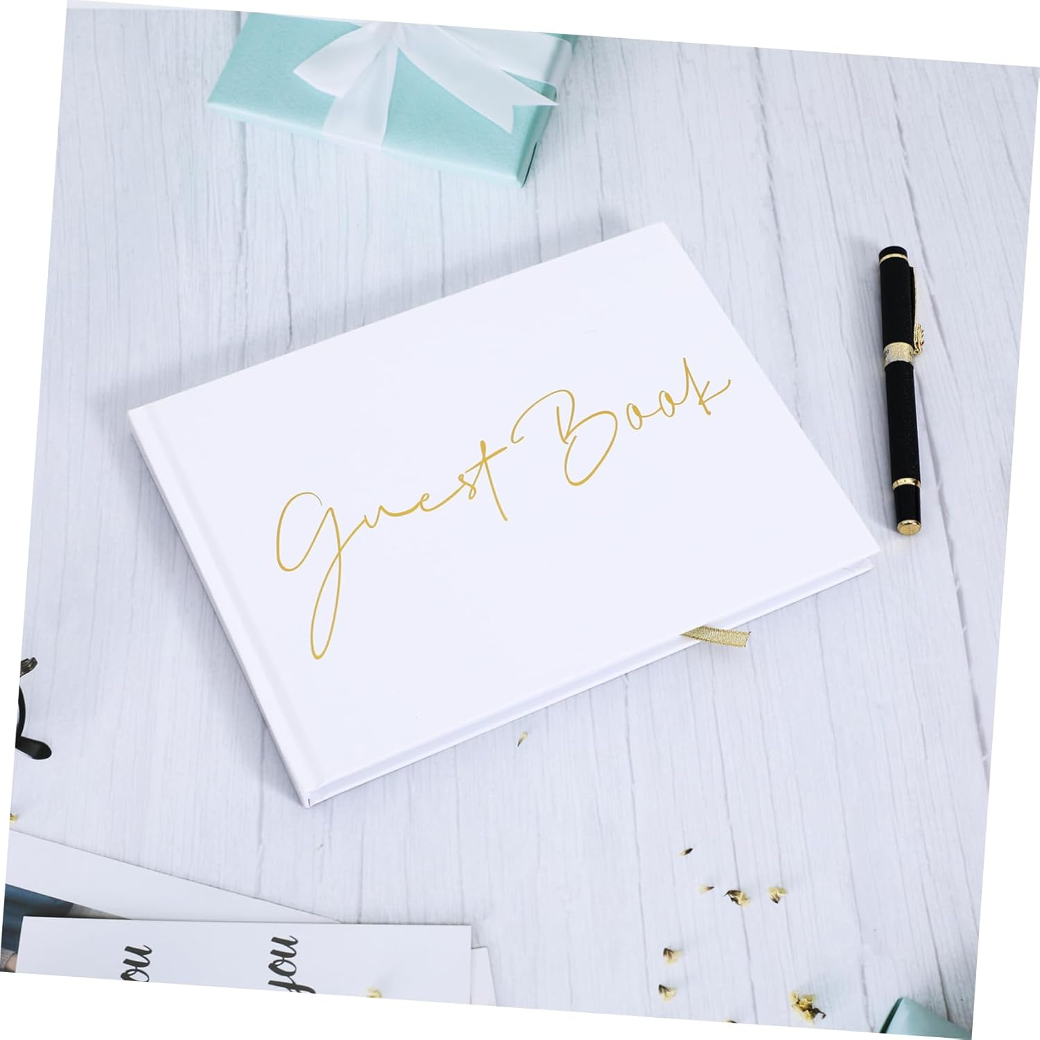 Memorial Guest Book Ample Pages for Funerals Weddings Birthdays Parties Elegant Foil Design for Cherished Memories and Heartfelt Messages image number 1