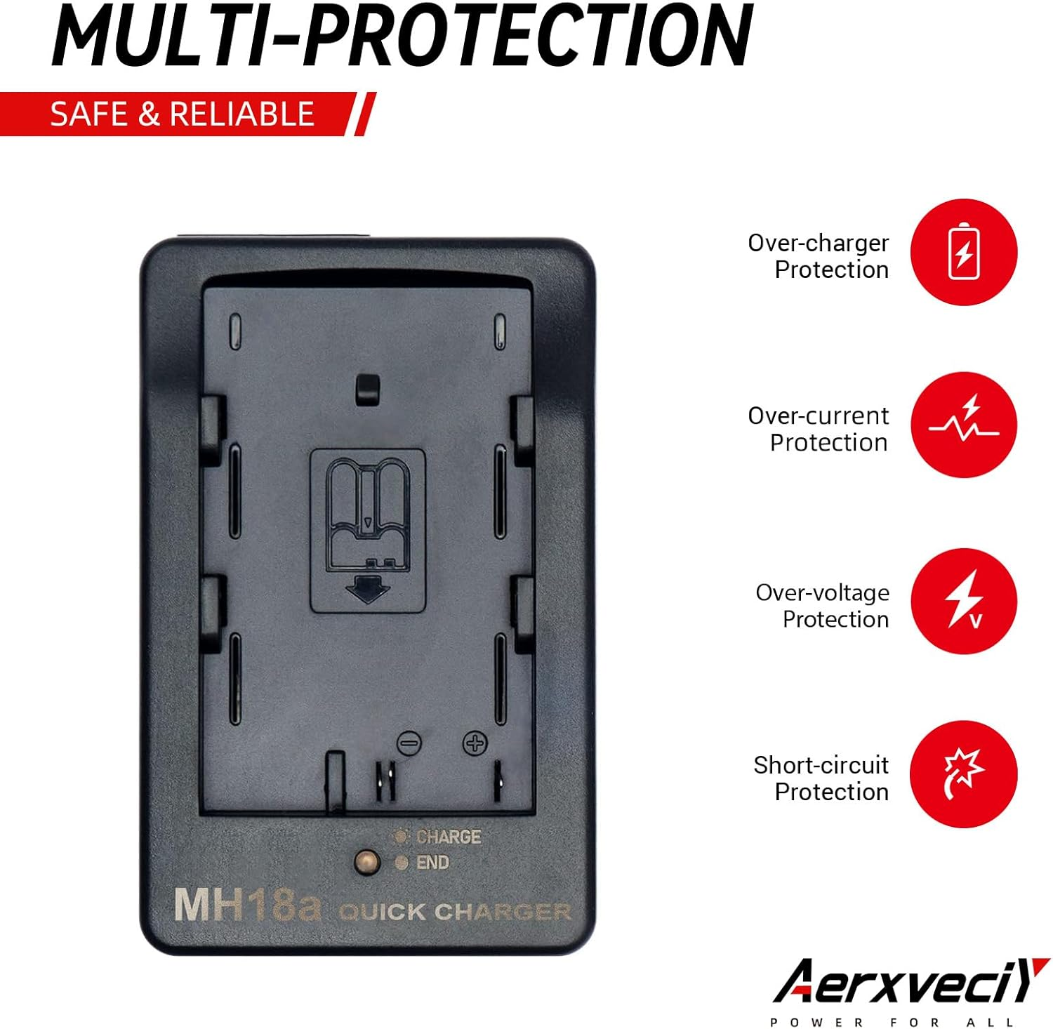 Mh-18A Battery Quick Charger for Compatible with Nikon EN-EL3 En-El3E En-El3A Batteries for D50 D70 D70S D80 D90 D100 D200 D300 D300S D700 Digital SLR Cameras Power Supply image number 5