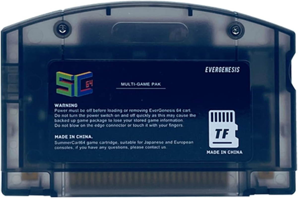 N64 Games Cartridge 800-In-1 N64 Games, Enhanced Cartridge with 64DD Emulation, Includes 32GB Pre-Loaded Game Memory Card, Suitable for Nintendo 64 N64 Video Game Console