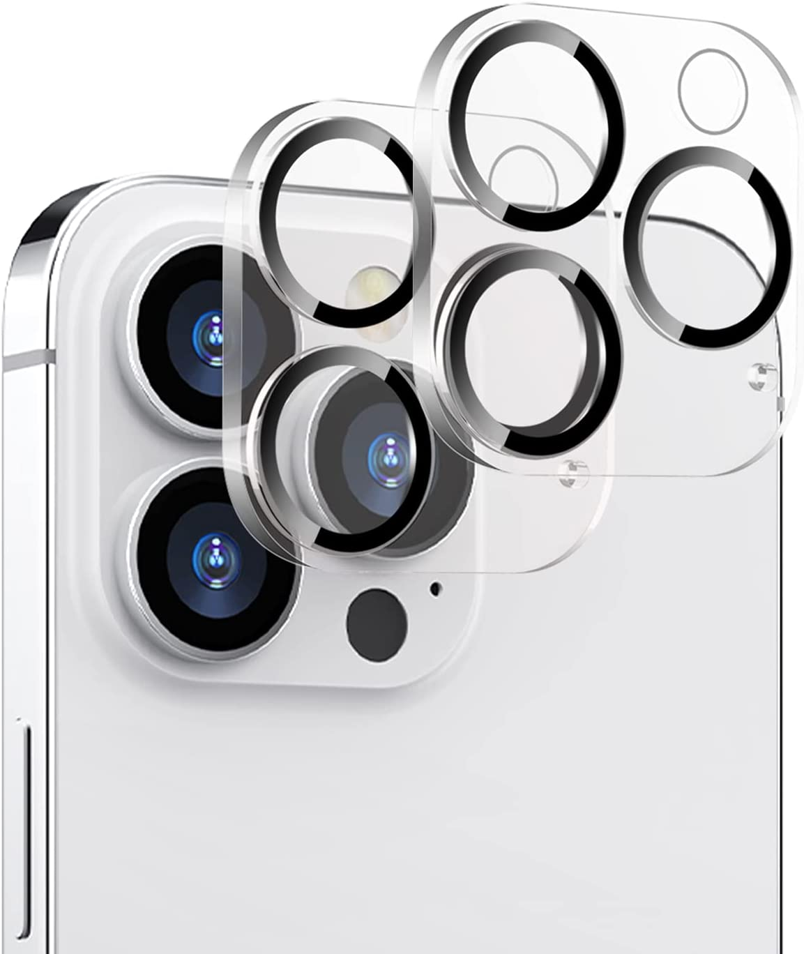 [2 Pack] ZUSLAB Camera Lens Screen Protector for Iphone 13 Pro/Iphone 13 Pro Max Tempered Glass-Anti-Scratch 9H Hardness HD Clear image number 1