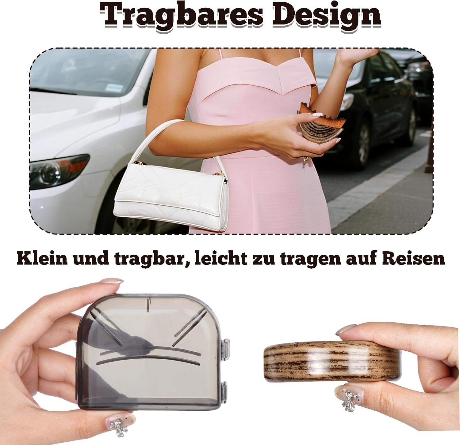 Lymphatic Face Brush, Ergonomic Face Brush, Lymphatic Drainage Massager, Contour Chin with Storage Box, Dry Brush, Face Contouring Improvement (8 X 6 Cm, Piece, 1) image number 5