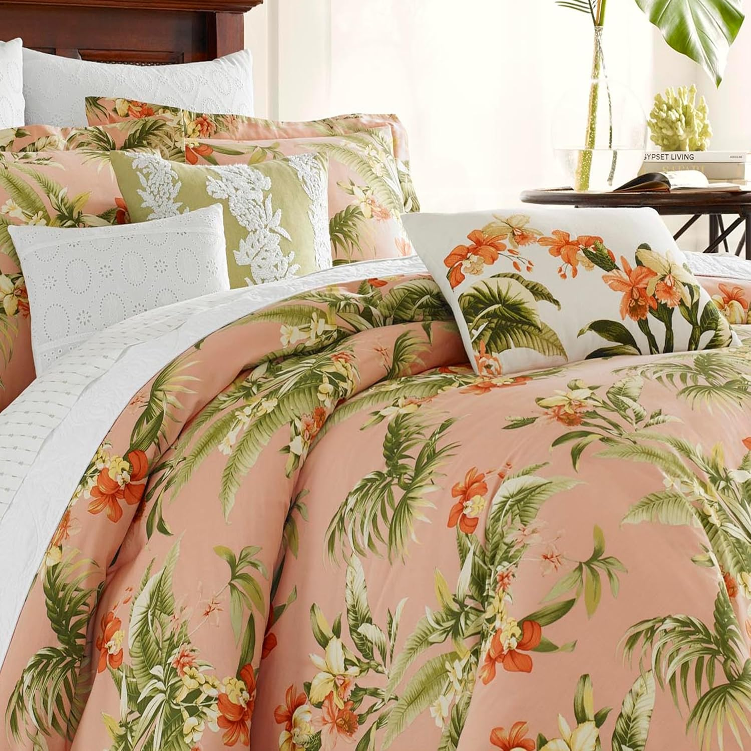 TOMMY BAHAMA Siesta Key Quilt Cover Set - King Cantaloupe image number 6