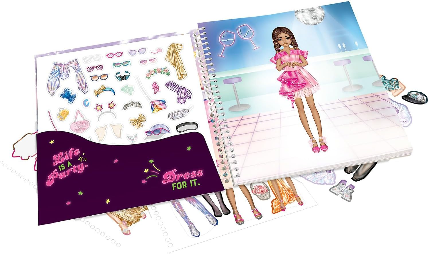Topmodel 0413438 Dress Me up Party Sticker Book image number 1