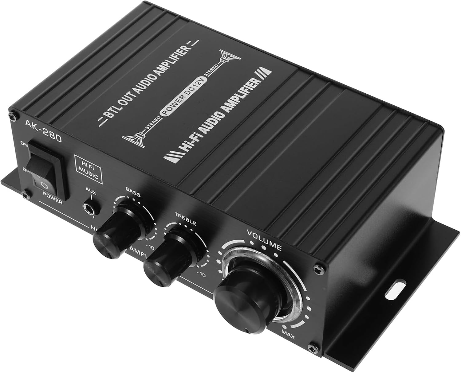 FOMIYES Mini Car Amplifier 12V Compact Audio Amp for Motorcycle and Home Use, Portable Computer Mini Power Amplifier for Speakers and Mp3 Audio Systems image number 4