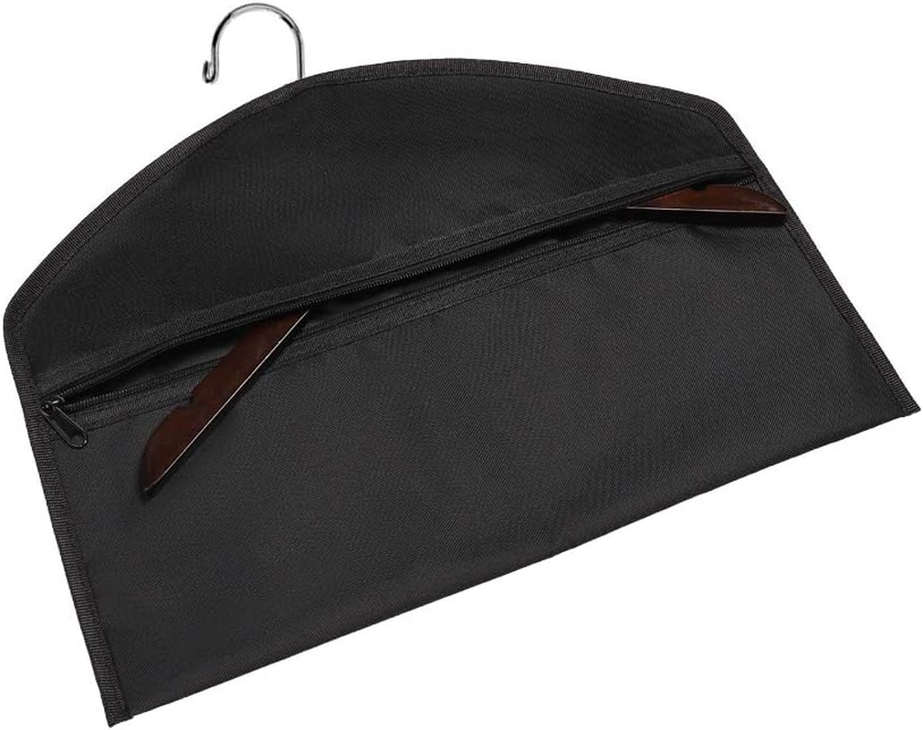 YELAIYEHAO 2 Pcs Hanger Diversion Safe Hidden Pocket Safe, Fits under Hanging Clothes with Pocket to Hide Valuables (Middle, Black) image number 4