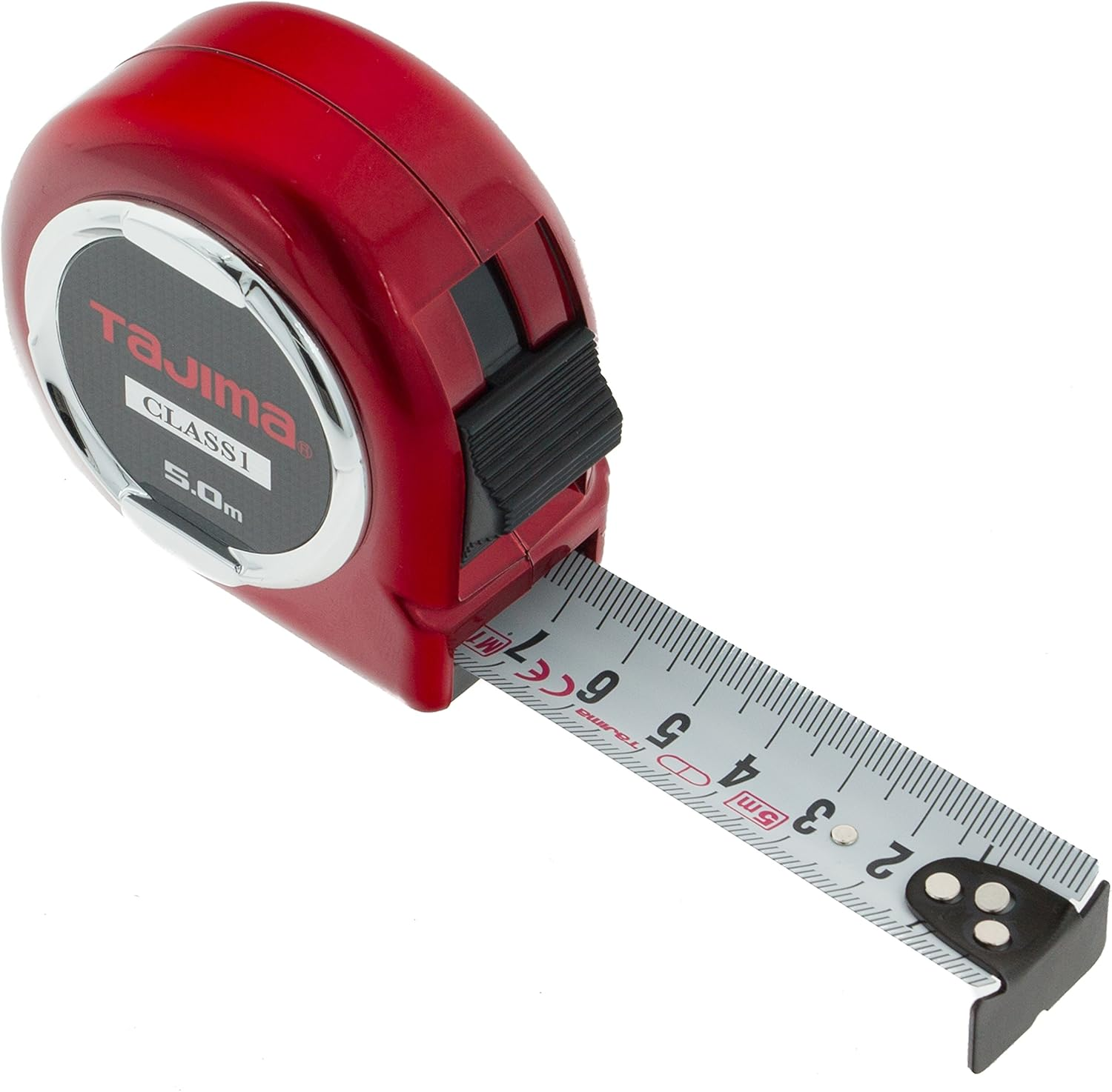 Tajima H1550MW Class 1"Hi Lock" Measuring Tape, Red, 5 M X 25 Mm image number 1