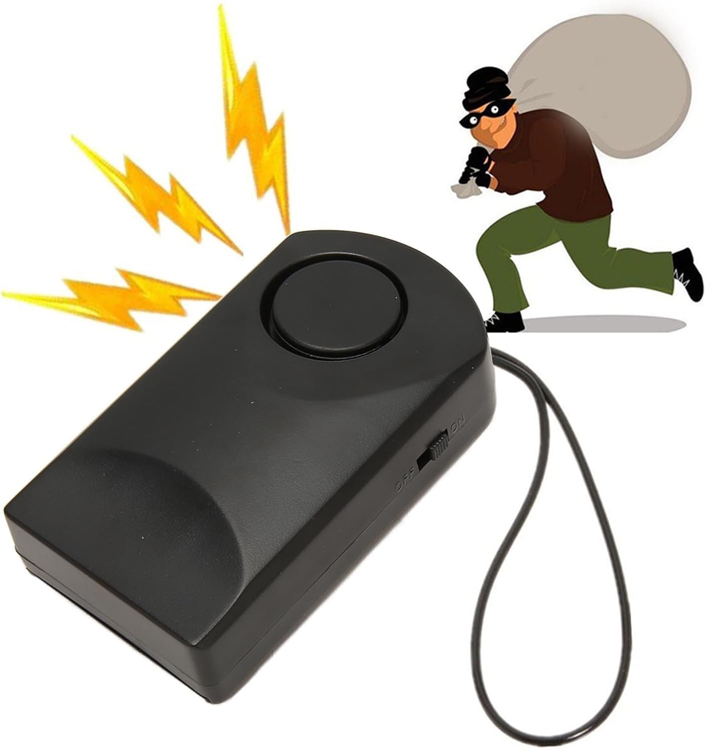 Wireless Door Alarm, 120Db Lightweight Prevent Theft ABS Door Alarm Sensor Easy Installation Sturdy for Home image number 2