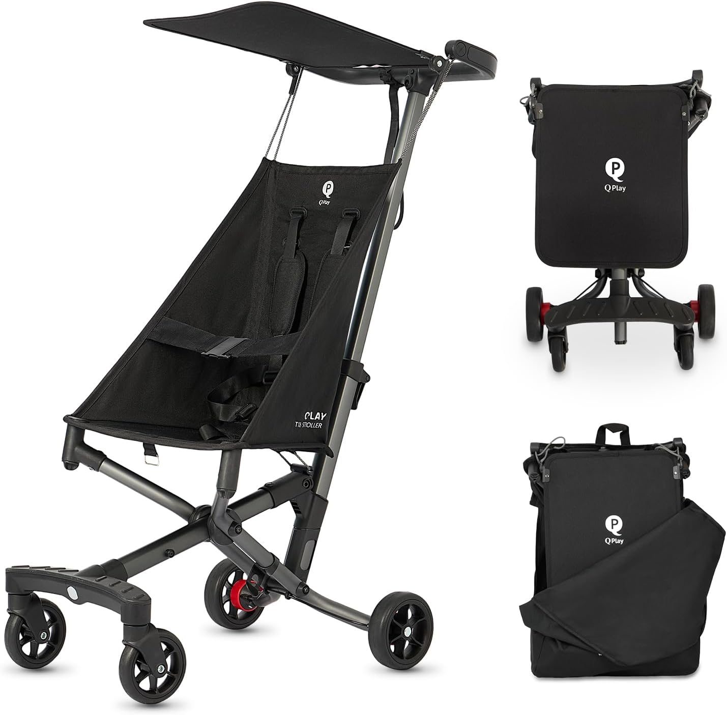 Qplay T18 Ultra Lightweight Baby Travel Stroller Small Compact Easy - Fold, Fits Airplane Easy Carry and Storage with Carry Bag for Kids Ages 1-3 Years Old Families on the Go image number 6