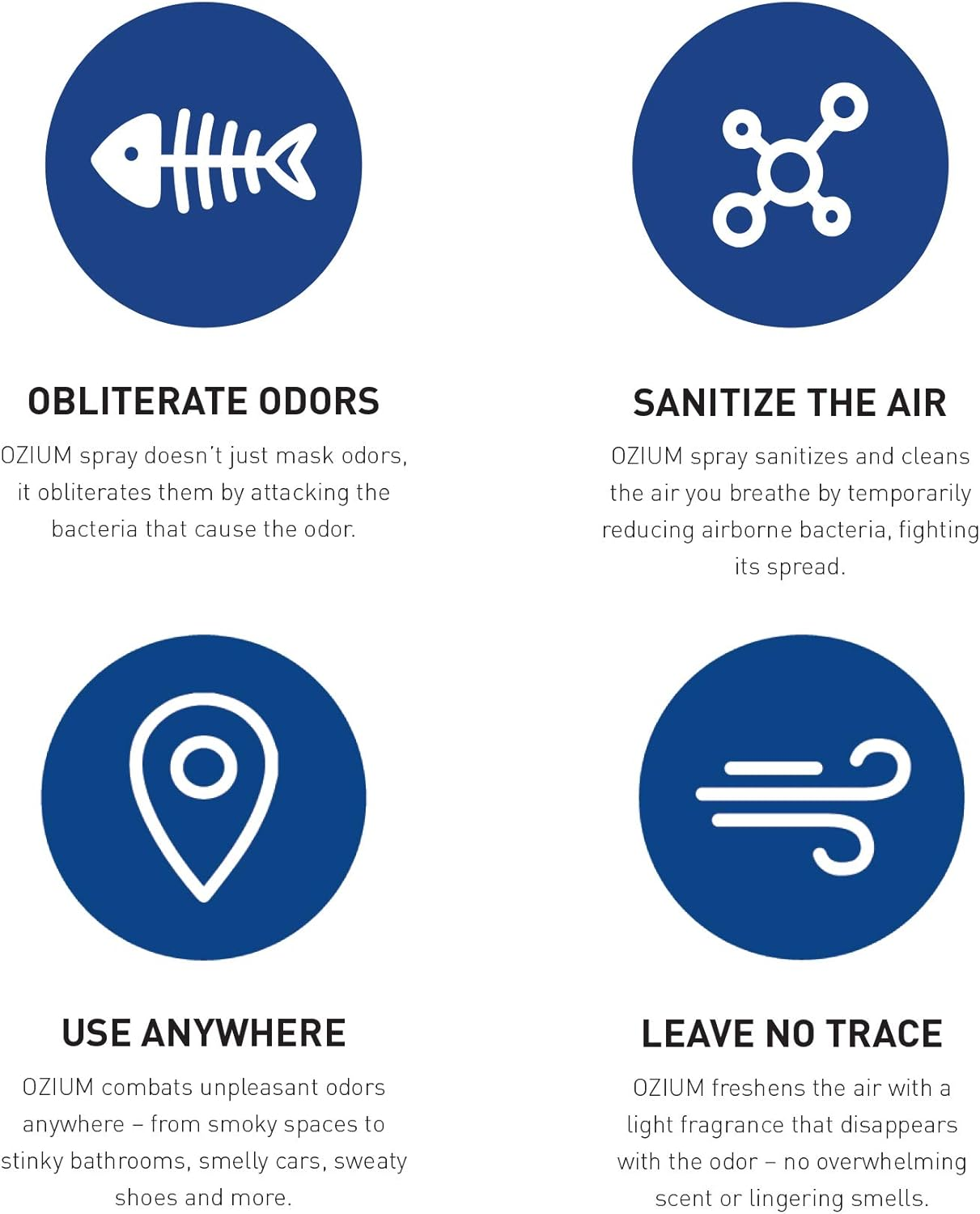 Ozium Air Sanitizer and Odour Eliminator New Car Feel Spray 99 G image number 3