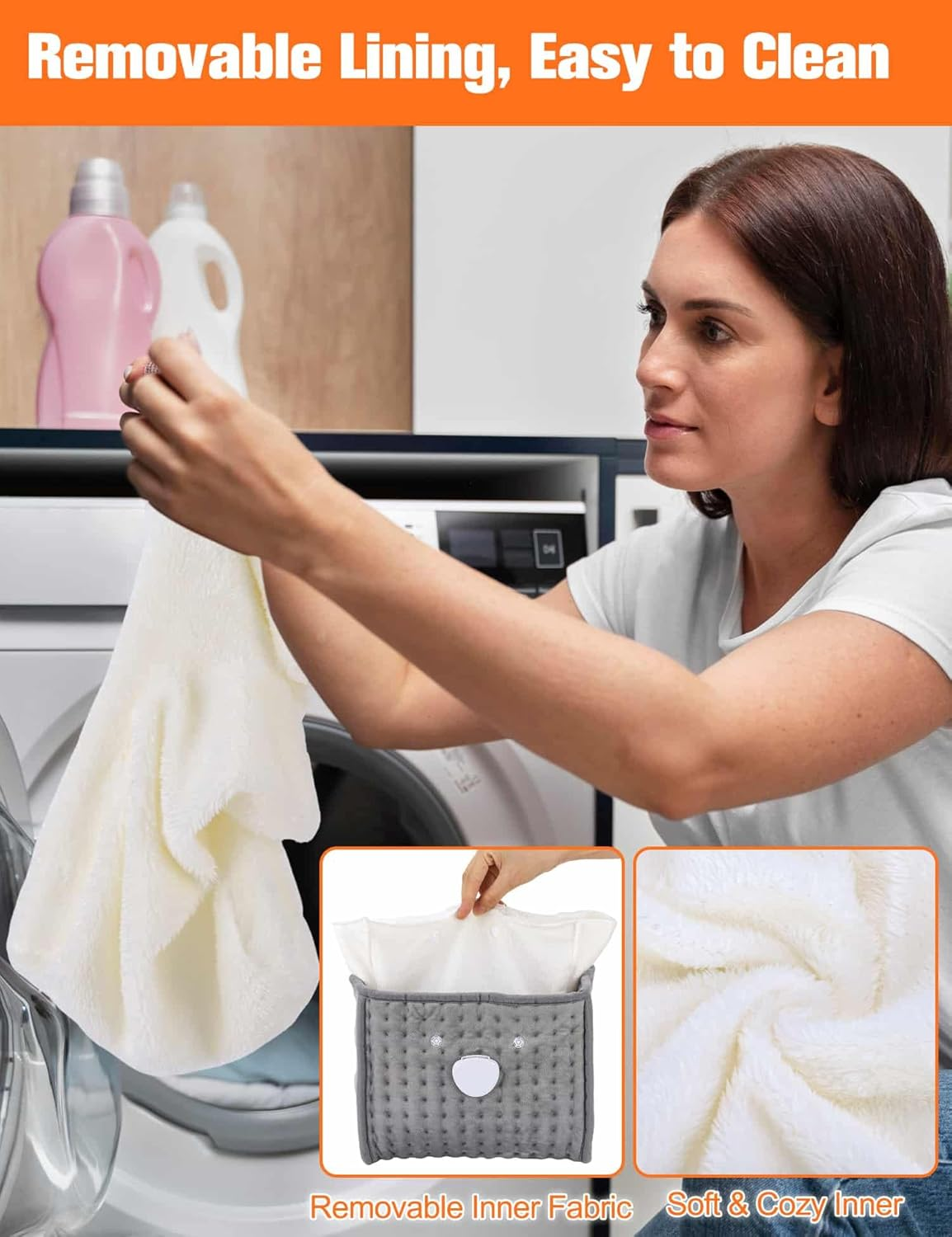 Foot Warmers, under Desk Foot Warmer for Women Men, Electric Heating Pad, 10 Level Heating 3 Level Timer with Auto Shut-Off, Mens Gifts for Anniversary Birthday Retirement Mothers Day image number 2