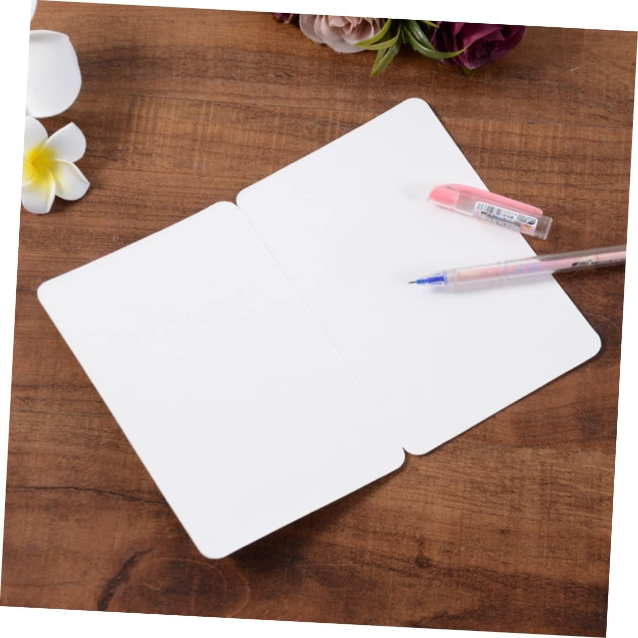 Operitacx 100Pcs Blank Kraft Paper Greeting Cards Blessing Cards for Holidays Birthdays and Parties for Crafting and Personal Messages image number 4