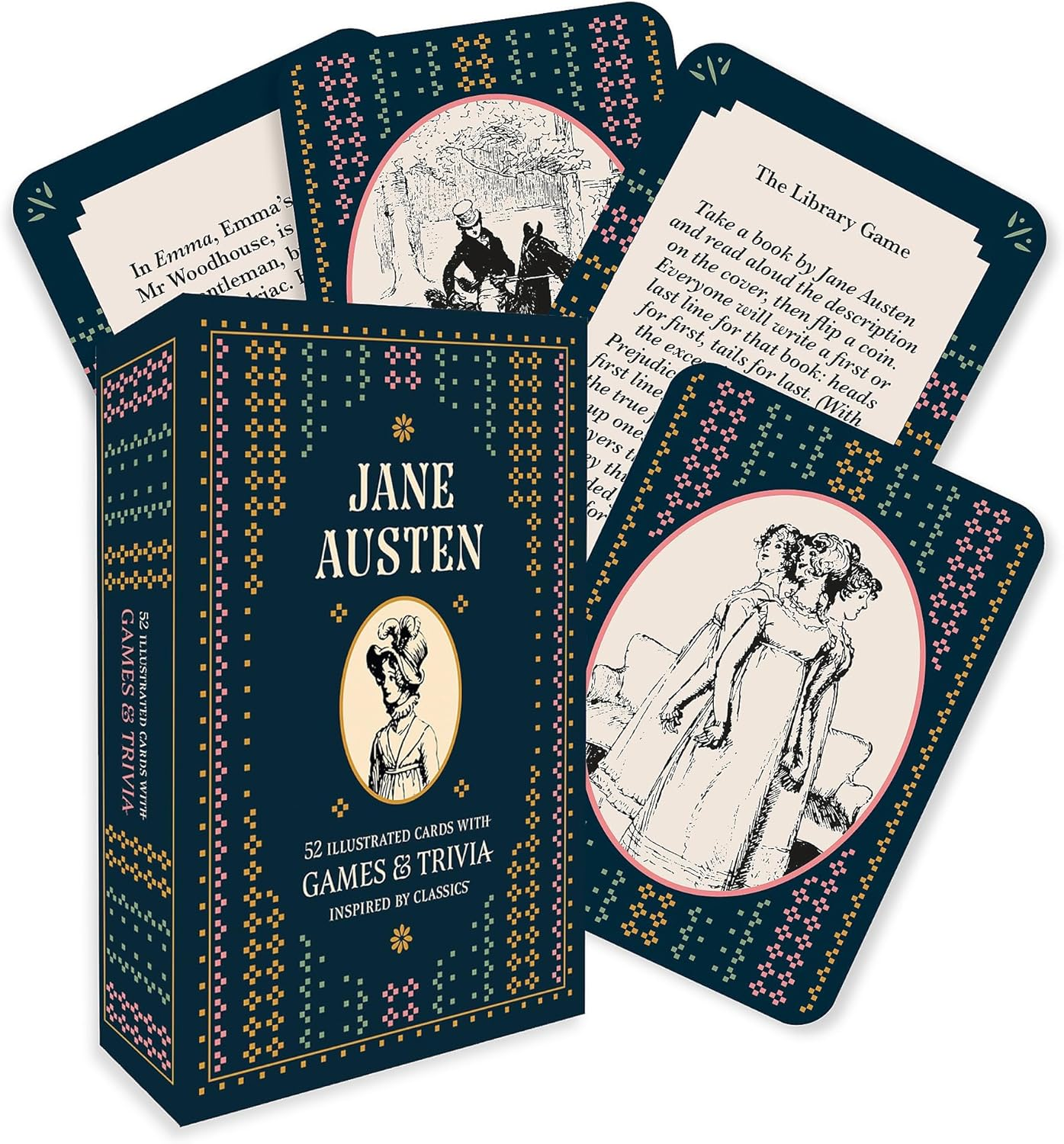 Jane Austen - a Card and Trivia Game: 52 Illustrated Cards with Games and Trivia Inspired by Classics image number 2