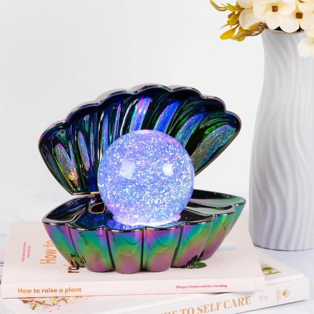 Iridescent Glitter Pearl Shell Lamp image number 4