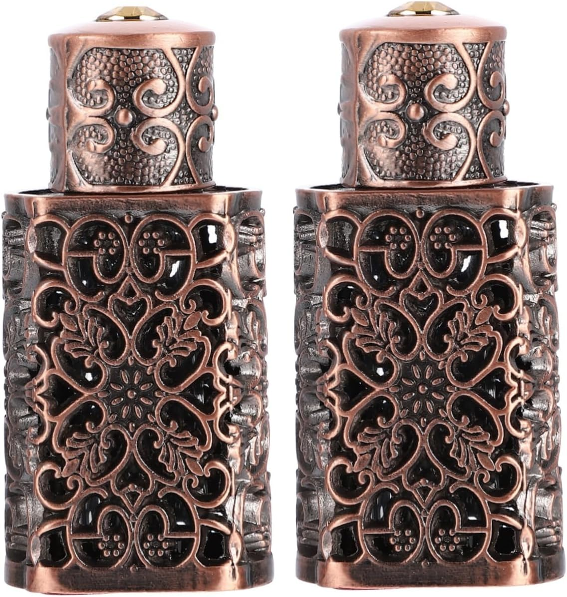 2Pcs Essential Oil Spray Bottle Hollow Engraved Perfume Container for Travel Leak Aromatherapy and Cosmetic Use image number 4