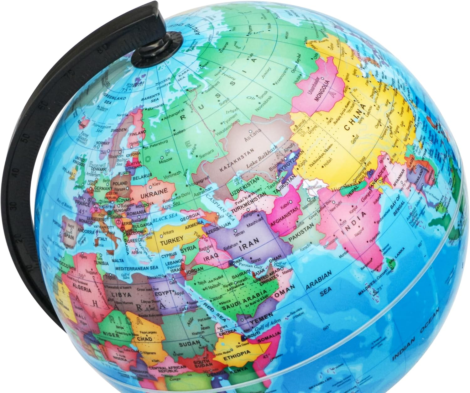 Exerz 20Cm World Globe Educational - Swivel Rotating Earth Globe - Political Map English - Diameter 20Cm (Engish) image number 1