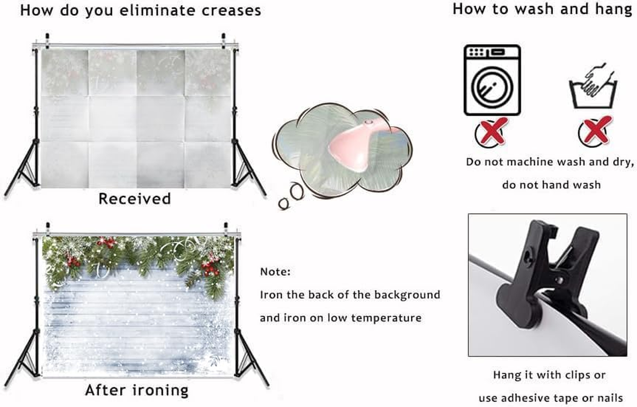 Dudaacvt 10X10Ft Christmas Photography Backdrops Wooden Wall White Snow Backdrop Christmas Decoration Backdrops D219