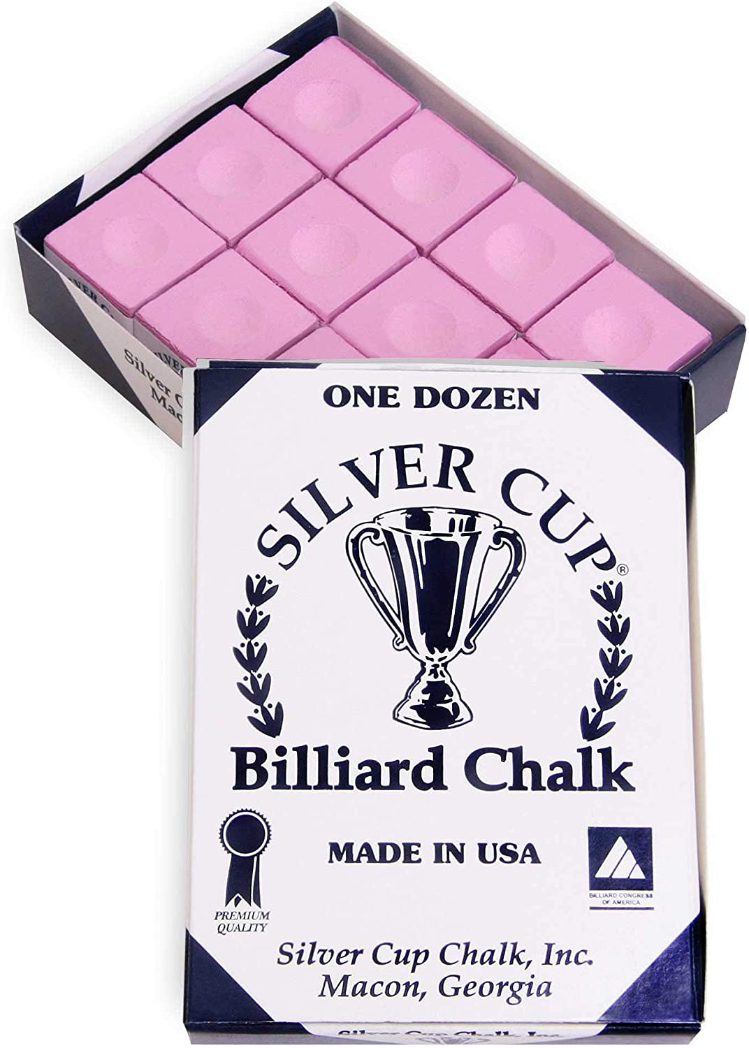 Silver Cup Billiard CHALK - ONE DOZEN image number 3