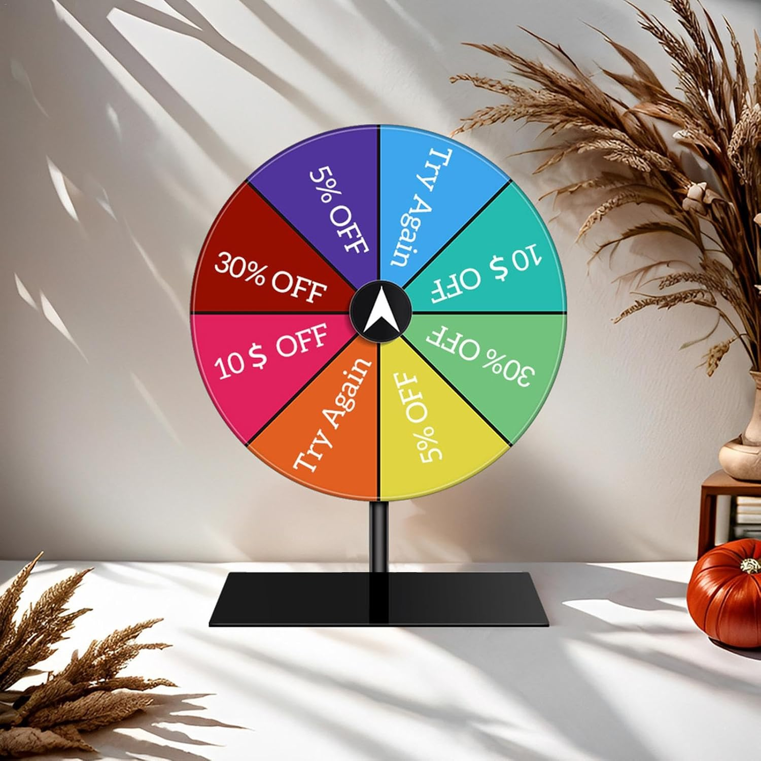Spin Wheel,Dry Erase Spin Wheel Spinner Game - Heavy Duty Editable, Game Spinner Tabletop Prize Wheel for Trade Show Pub