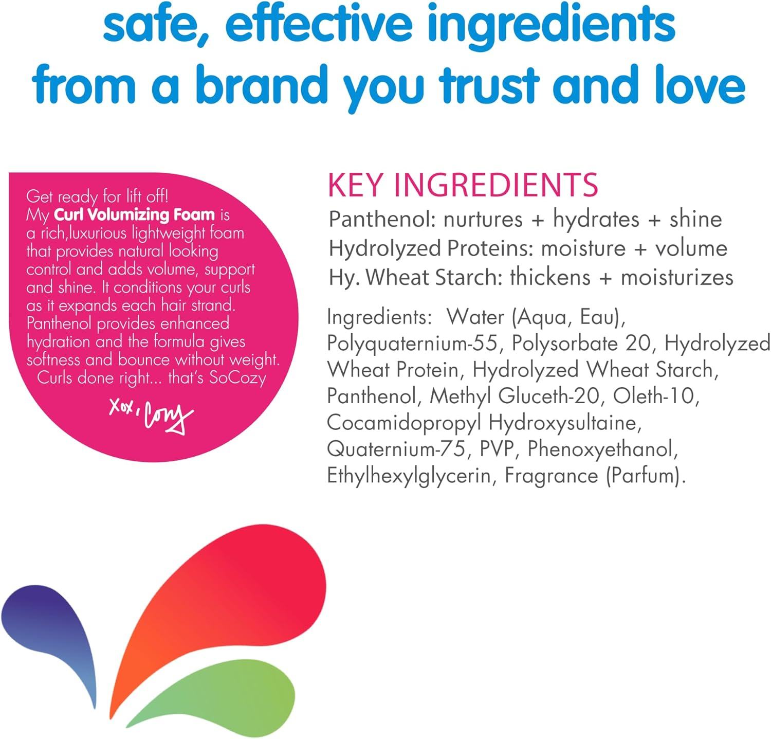 Socozy Hair Mousse for Kids, Curl Volumizing Foam Mousse for Curly Hair (6 Fl Oz) Enhances Shine & Volume, Gentle Formula with Panthenol, Hydrolyzed Proteins & Keratin, Paraben & Sulfate-Free image number 4