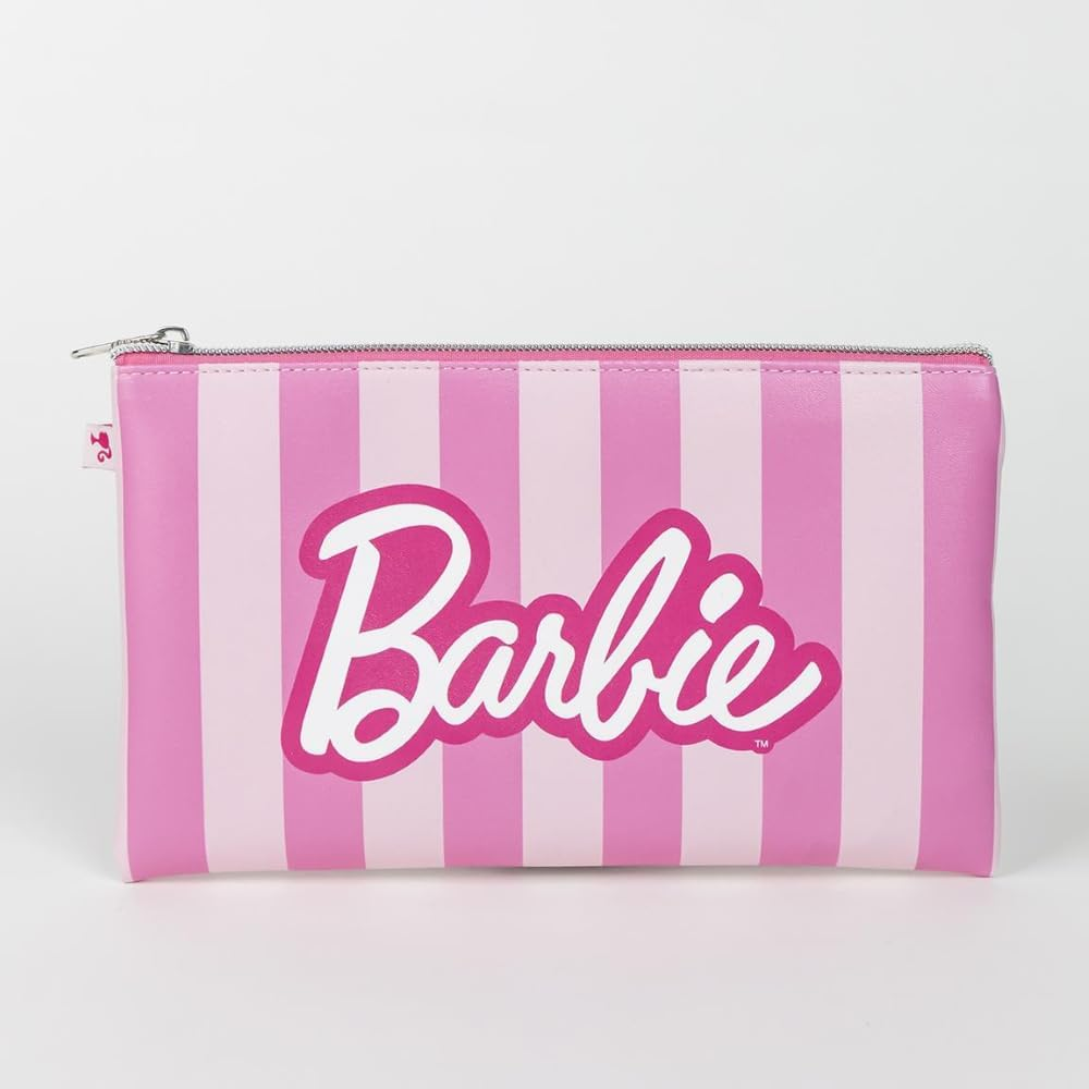 Barbie 4 Piece Hair Accessories Set: Hair Brush, Scrunchies, Bag in Gift Box (Pink, 1 Piece) image number 4