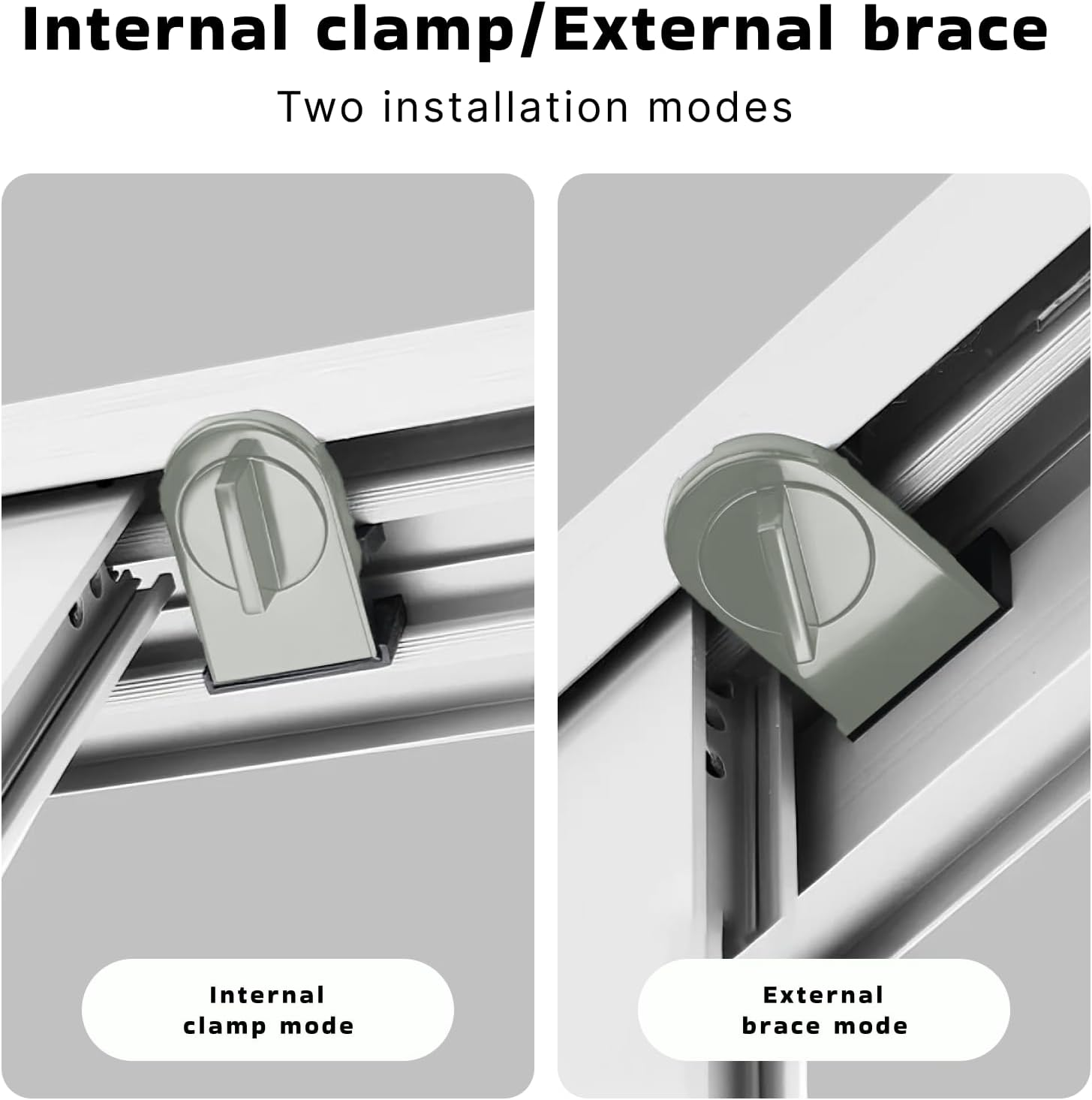 4 Sliding Door Security Locks, Instant Slide Window Track Rail Stoppers for Enhanced Child Safety & Travel Convenience, Tool-Free Installation, Prevents Forced Entry, Reusable & Portable image number 4