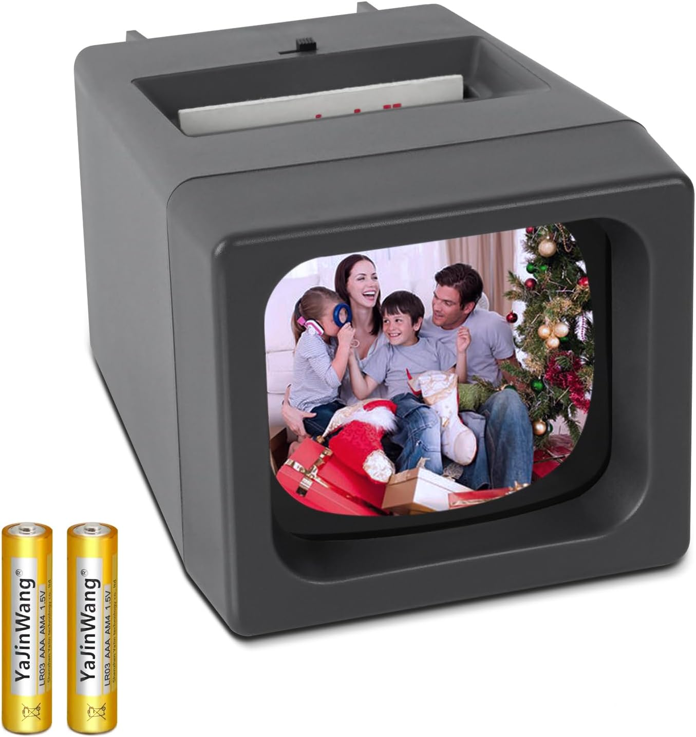 35 Mm Film & Slide Viewer, 2X LED Illuminated Viewing Slide Projector for Old Slides and 35Mm Film Negatives(2 AAA Batteries Included) image number 4