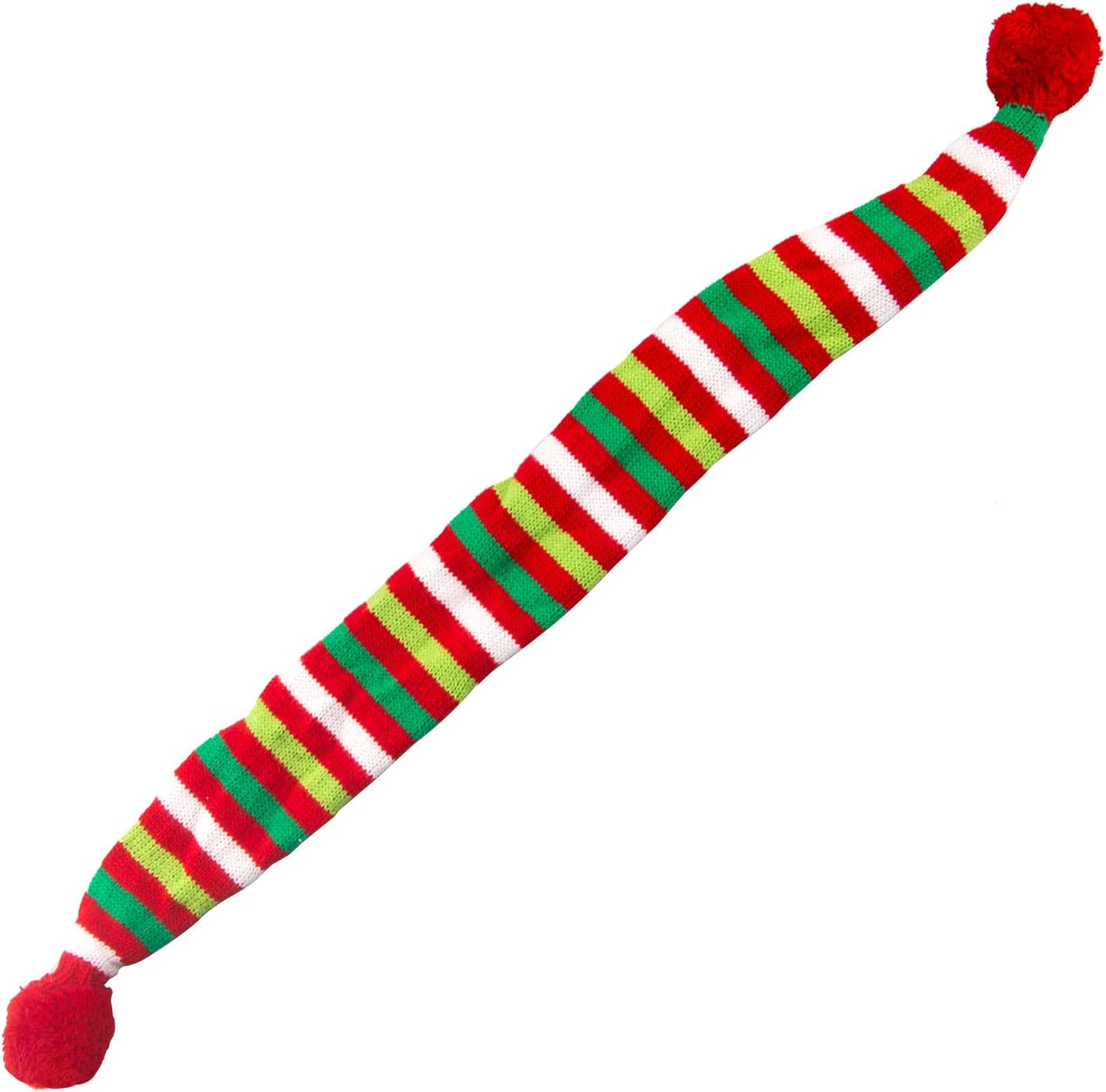 Christmas Pet Dog Scarf Bandana Red-White-Green Striped Knitted Neck Warmer Xmas Holiday Puppy Cat Costume Supplies image number 3