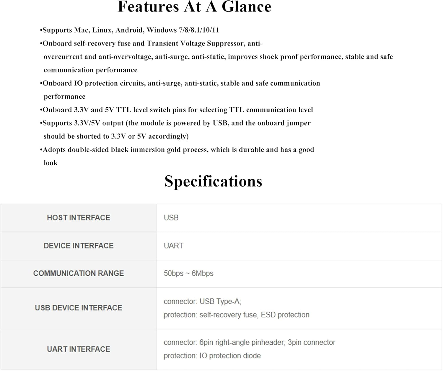 USB to UART Debugger Module for Raspberry Pi 5, Type-A Port Onboard UART Connector, Pi5 UART Debugging for Mac Linux Android Windows 7/8/8.1/10/11, High Baud Rate Transmission image number 1