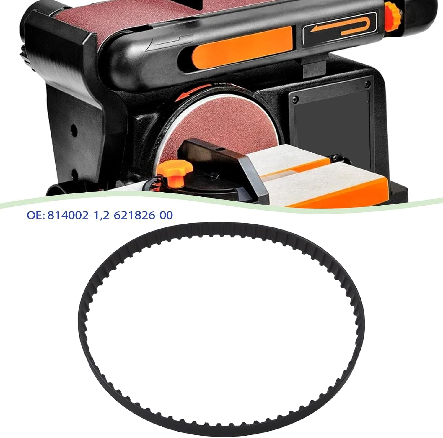 Briny River 2PCS Drive Belt 14 X 3/8 Inch Compatible with Craftsman 113.226421 113.226423 113.226424 113.226430 Disc Sander, 814002-1 2-621826-00 image number 4