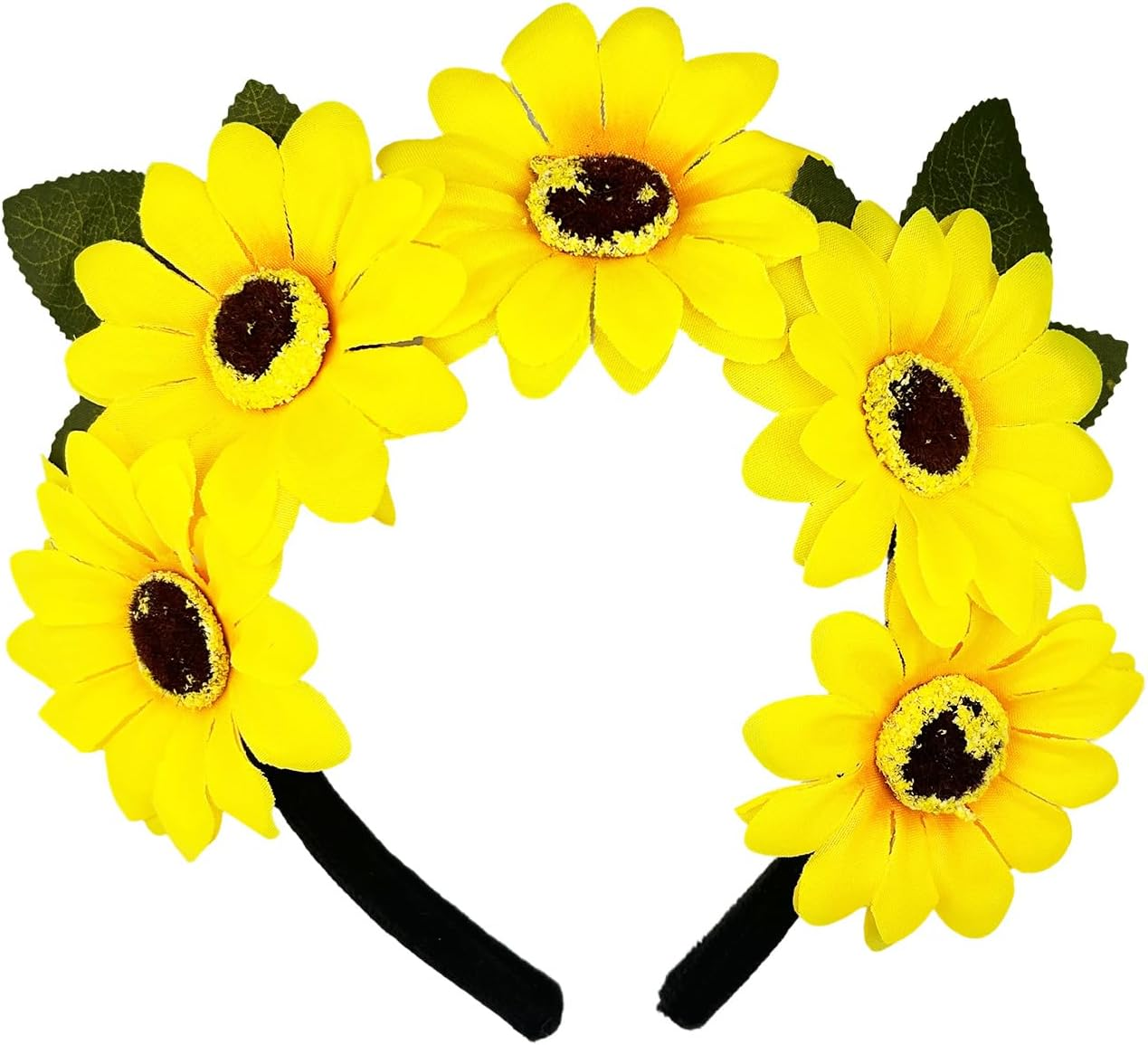 Bliceon Sunflower Headband Flower Wreath for Women and Children Sunflowers Headband for Fancy Dress, Carnival, Festivals, Costumes, Headpiece, Party Accessory