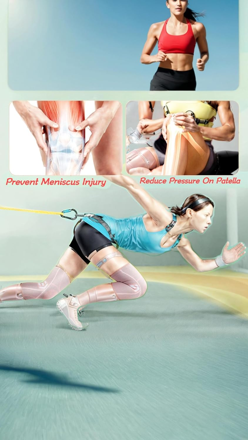 Honwor Compression Knee Support Brace 2-Pack for Women - Pain Relief, Arthritis, Meniscus Tear, Injury Recovery - Ideal for Fitness, Running, Sports, Gym, and Hiking image number 6