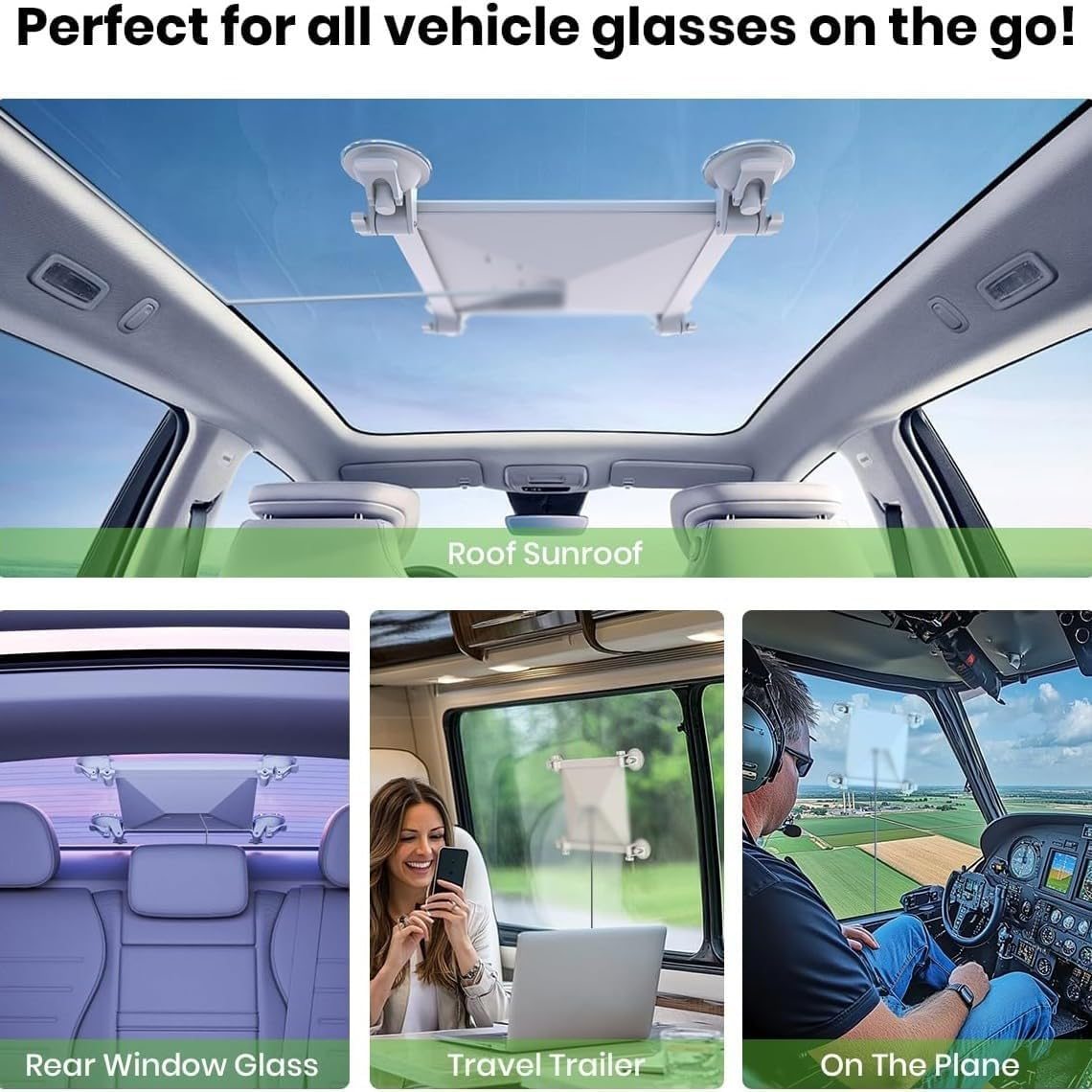 Starlink Mini Sunroof Suction Cup Bracket White Starlink Mini Car Bracket, Strong Suction Cup, 180 &deg; Adjustable, Suitable for Cars, Windows, Sunroofs, Motorhomes, and Boats. image number 6