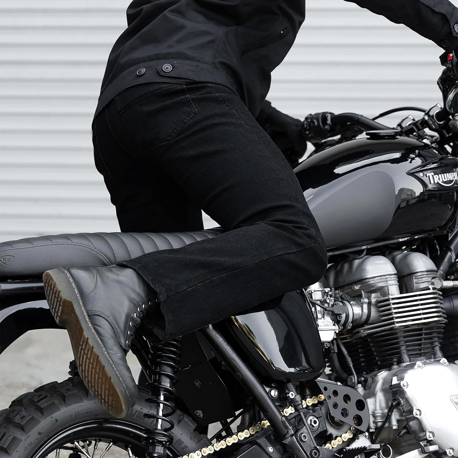 Bikers Gear Australia Classic Cut Kevlar Lined Protective Motorcycle Trouser Kevlar Jeans with Removable CE1621-1 Armour image number 4