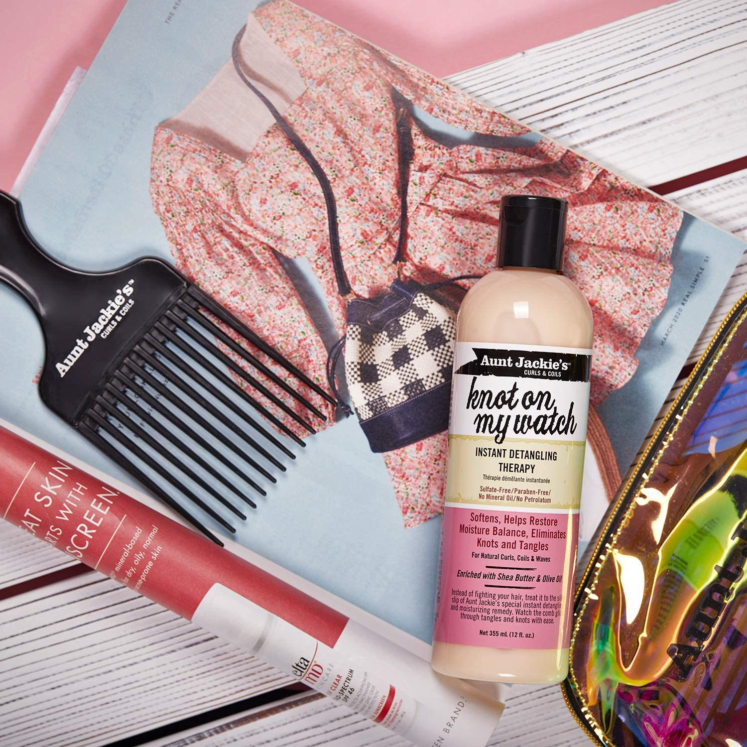 Aunt Jackie'S Curls and Coils Knot on My Watch Instant Hair Detangling Therapy for Natural Curls, Coils and Waves, Enriched with Shea Butter, 16 Oz image number 3