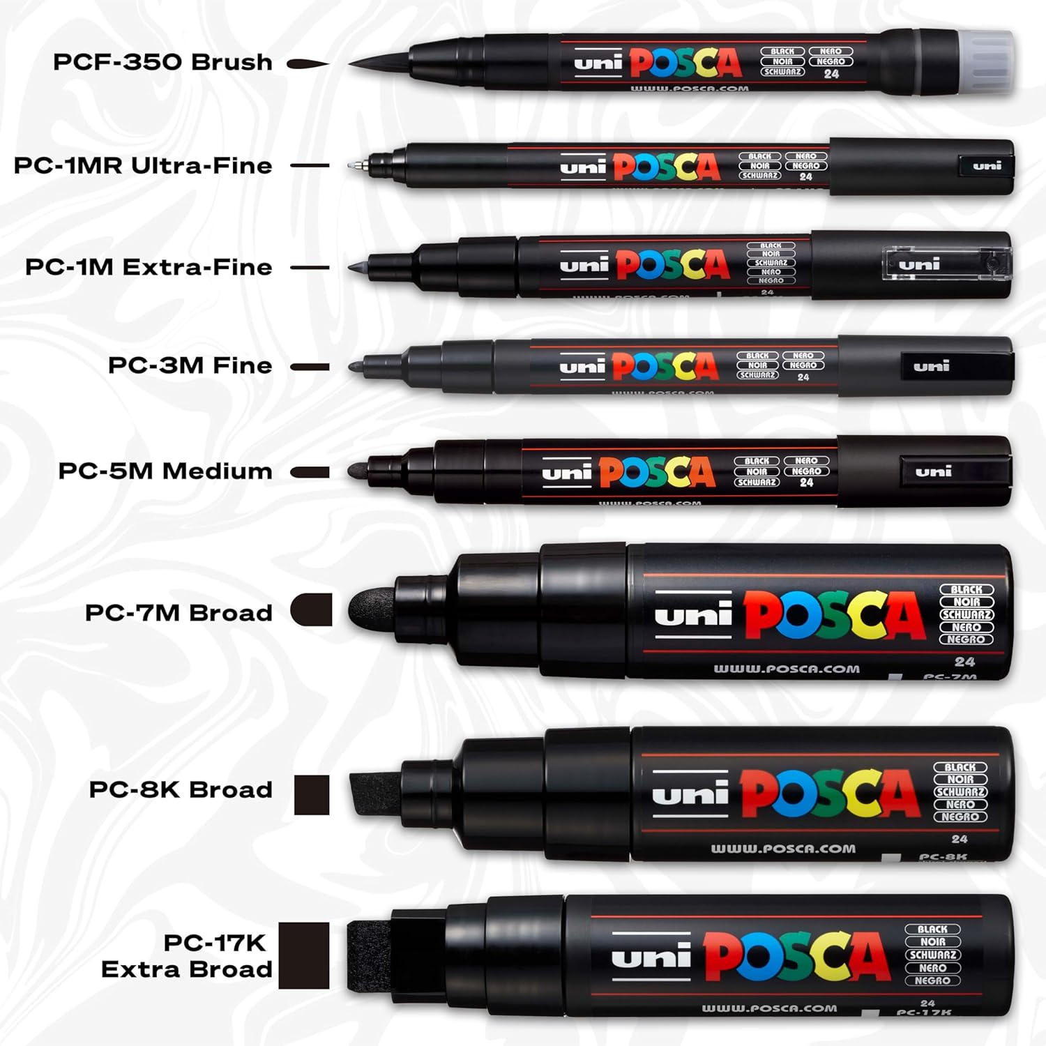 Posca PXPC3M16A Acrylic Paint Marker Set, Fine, Assorted image number 4