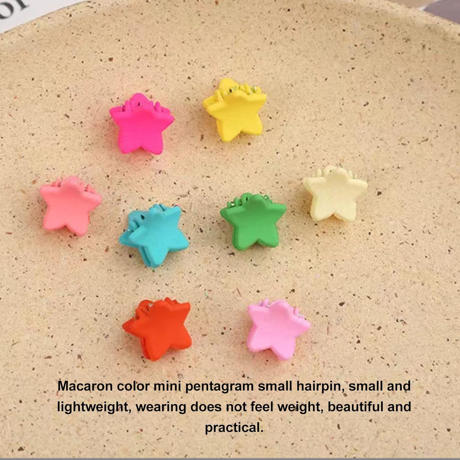 50 Piece Mini Hair Clip Set Star Shape (1 Cm) image number 1