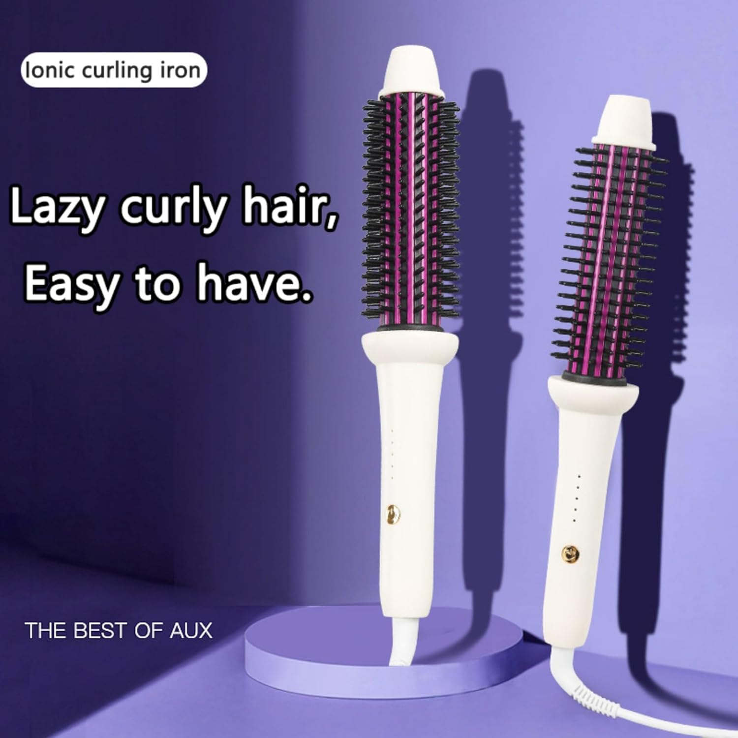 Thermal Hair Styling Brush, Heated Straightening and Curling Iron, Ionic Volumizing Comb with Ceramic Tourmaline image number 4