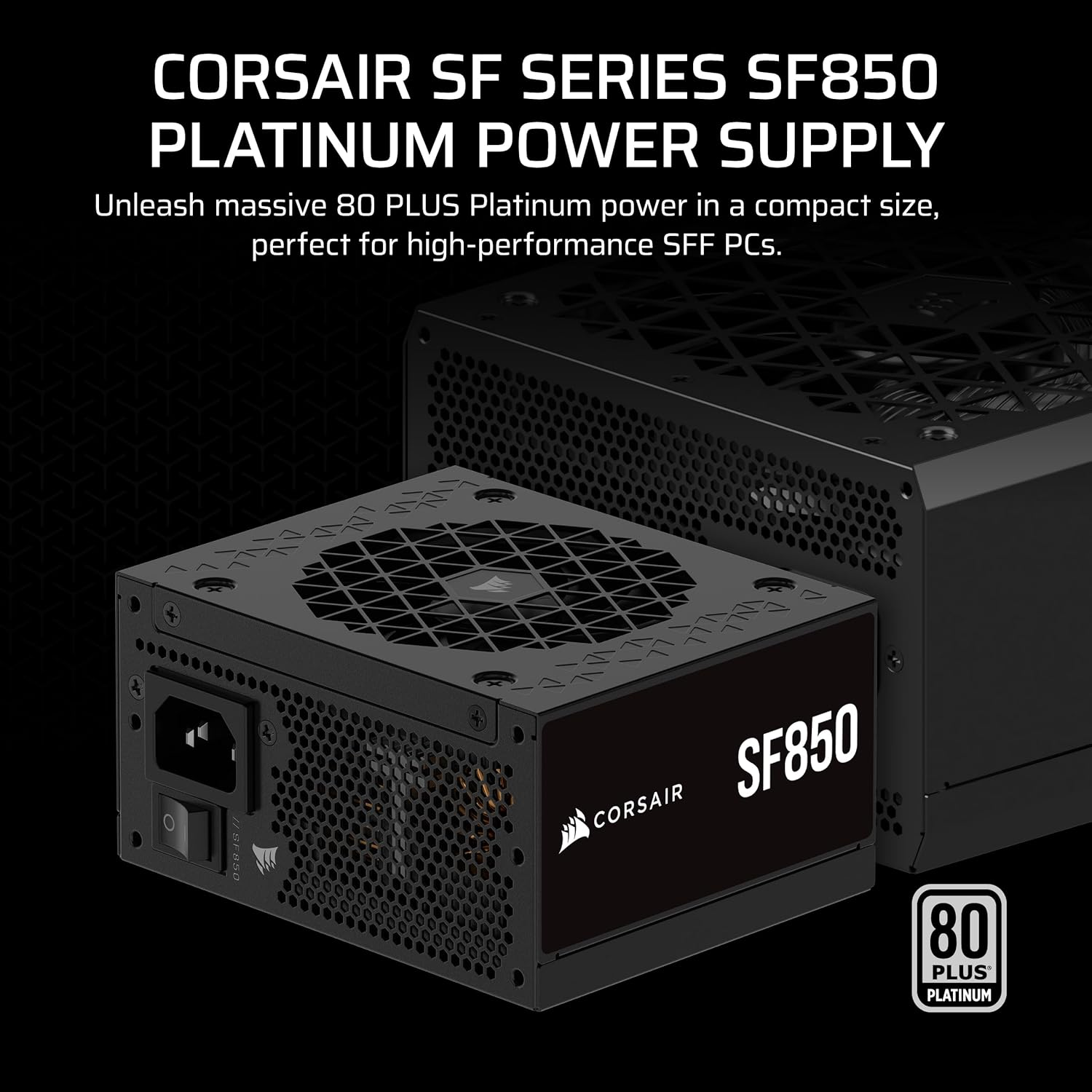 CORSAIR SF850 (2024) Fully Modular Low Noise 80 plus Platinum ATX Power Supply &ndash; ATX 3.0 Compliant &ndash; Pcie 5.0 Ready &ndash; Sfx-To-Atx Bracket Included &ndash; Black