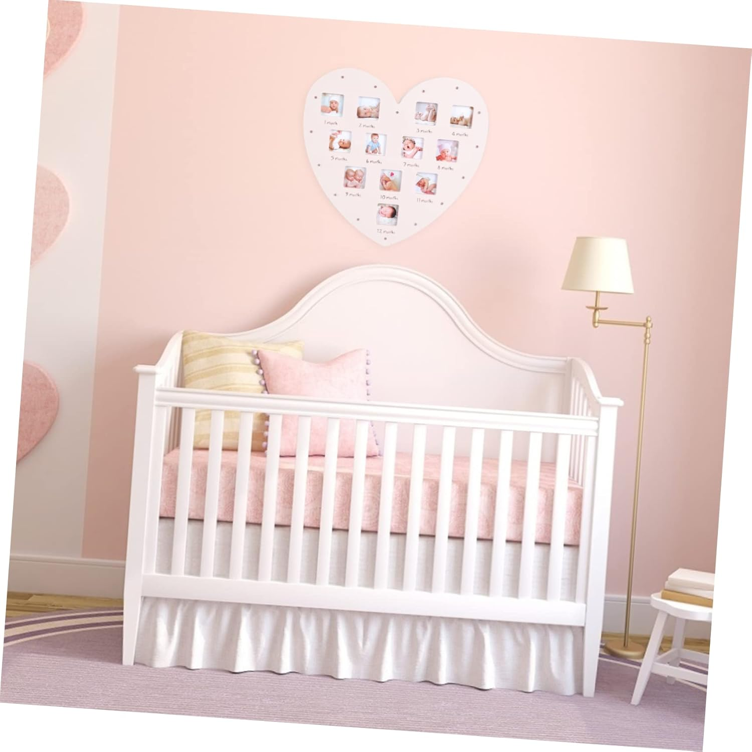 Heart Shape Photo Frame with Light Growth Photo Frame for First Year Month Desktop Ornament Newborn for Boys image number 6