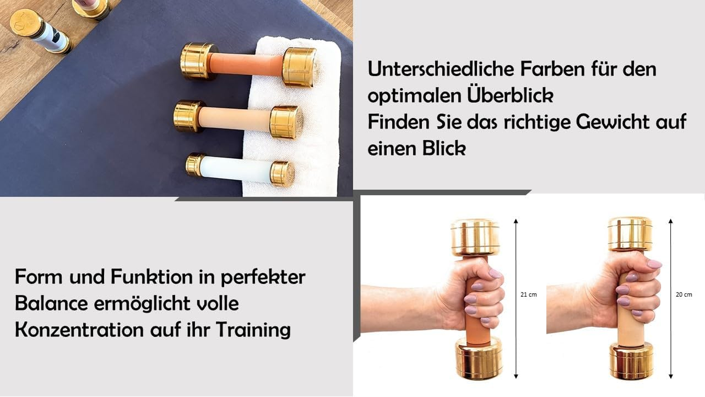 Kausar Fit Dumbbell Set - Luxury Dumbbells [Stylish Design] | Fitness Weights for Strength Training at Home Dumbbells 1 Kg | Choose Size Now...