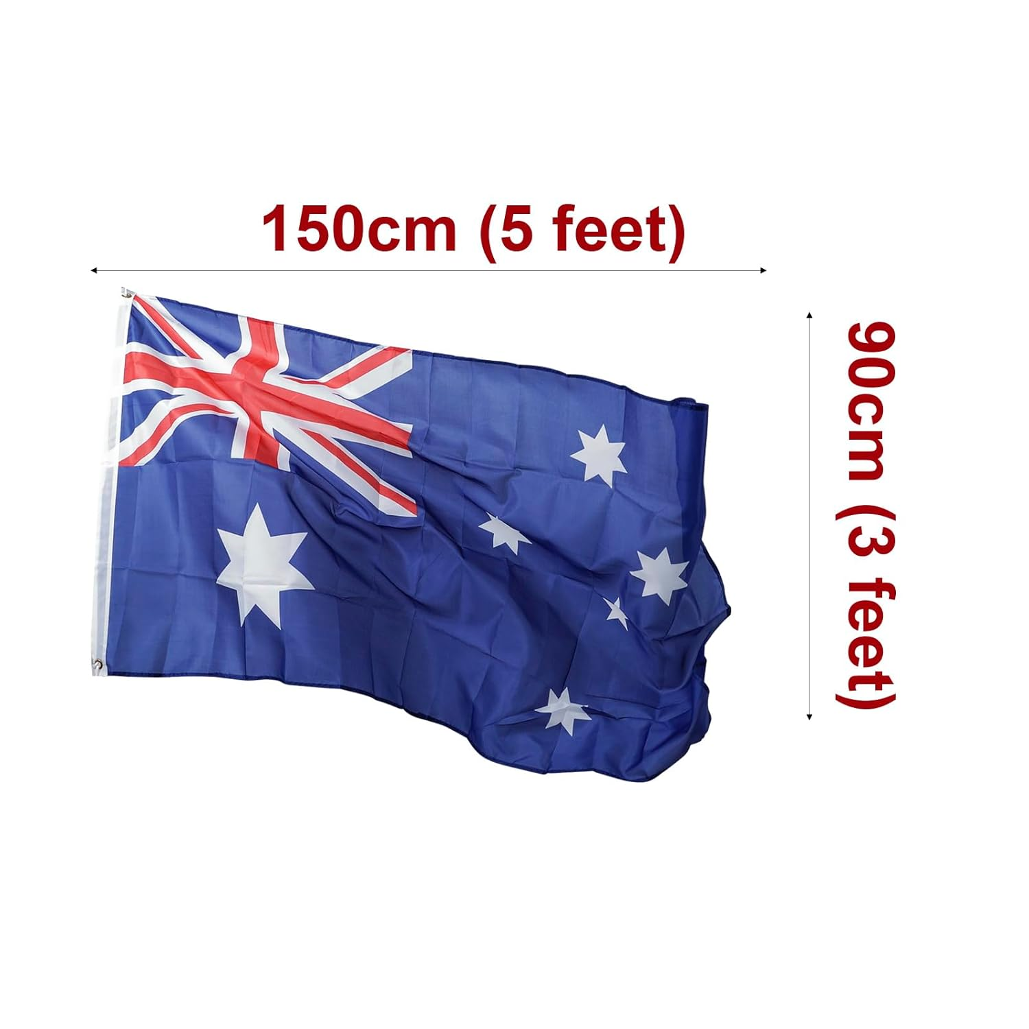 Australian Boxing Kangaroo Eureka Stockade Southern Cross Flag Australia Large, 3 X 5 Ft (90 X 150 Cm) 3 Pcs, Flags Aussie OZ AU National Day Banner Symbol Polyester Double Sides Feet UV Resistant image number 3