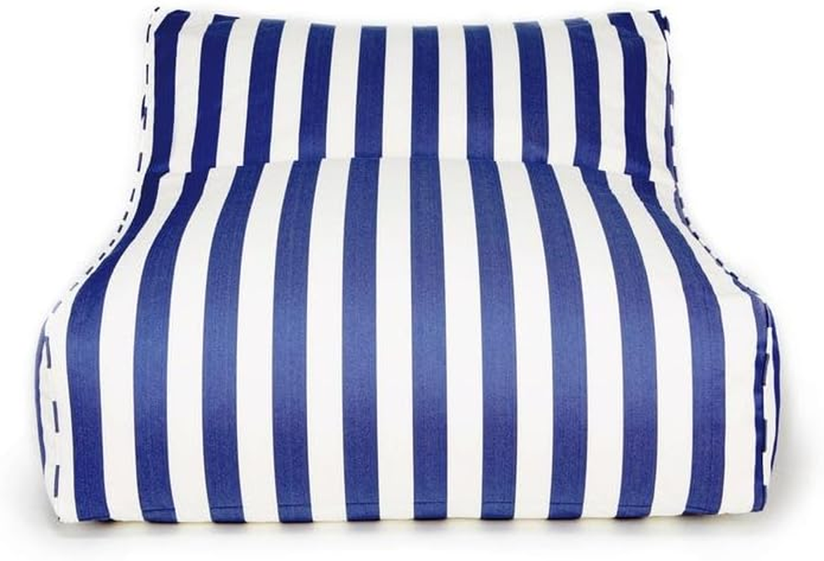 Billy Fresh Hang Out Outdoor Beanbag, 120 Cm Length X 110 Cm Width X 70 Cm Height, Blue/White Stripe image number 3